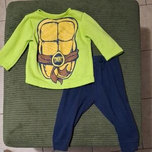 TMNT Green and Blue Toddler Outfit